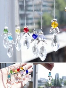 1pc,Crystal Angel Pendant Bead Pendant DIY Bedroom Window Home Decor Stuff Outdoor Garden Sun Catcher Diamond Mirror Car Supplies Christmas Decorations Room Decor Christmas