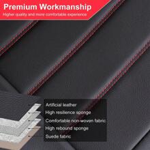 2024 Car Seat Covers Premium Waterproof Faux Leather Cushion Breathable Universal Accessories Fit SUV Truck Sedan Automotive Vehicle Auto Interior Protector Full Set Compatible With Most Vehicles
