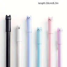 1/3/6 Stücke zufällige Farbe süße Katze mit wedelndem Schwanz Stifte - ideal für Katzenliebhaber in Schule, Büro, Schul-Grundausstattung, glatte Schreibfunktion für Notizbücher, Kalender, Bücher, Schreibwaren, Bürobedarf, Partytüten - Verschiedenfarbig - Übersicht 2