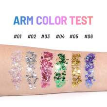 Fit Colors Bộ Gel Lấp Lánh Dung Tích Cao 6 Màu, 100Ml, Dành Cho Halloween, Giáng Sinh, Hộp Đêm, Sân Khấu, Phấn Mắt óng ánh Và Lấp Lánh - 01 # - Xem 5