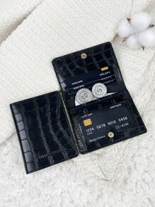 Monedero de bolsillo con diseño de animales, cartera de moda, delgada, ligera, portátil, para dinero en efectivo, tarjeta, monedero, bolsillo para regalo de cumpleaños, regalo de aniversario, Navidad, día de San Valentín, pareja, mujer, niña, adolescente, para estudiantes universitarios, estudiantes de escuela, hombres, cartera de alta calidad, tarjetero, cartera, tarjetero, tarjetero de visita, tarjetero de crédito, tarjetero de identificación, tarjetero para mujer, cartera pequeña para mujer - Negro - Ver 4