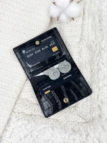 Monedero de bolsillo con diseño de animales, cartera de moda, delgada, ligera, portátil, para dinero en efectivo, tarjeta, monedero, bolsillo para regalo de cumpleaños, regalo de aniversario, Navidad, día de San Valentín, pareja, mujer, niña, adolescente, para estudiantes universitarios, estudiantes de escuela, hombres, cartera de alta calidad, tarjetero, cartera, tarjetero, tarjetero de visita, tarjetero de crédito, tarjetero de identificación, tarjetero para mujer, cartera pequeña para mujer - Negro - Ver 5