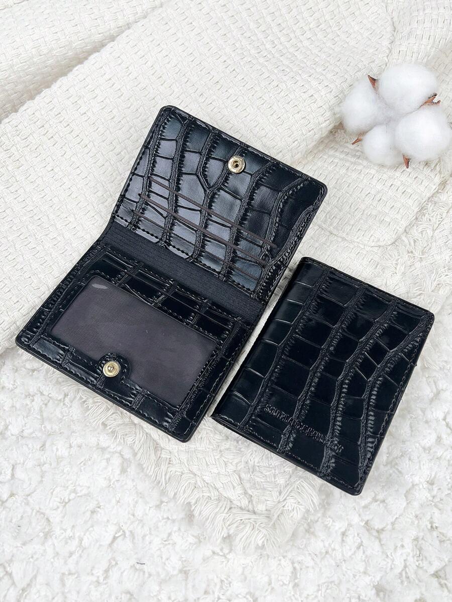 Monedero de bolsillo con diseño de animales, cartera de moda, delgada, ligera, portátil, para dinero en efectivo, tarjeta, monedero, bolsillo para regalo de cumpleaños, regalo de aniversario, Navidad, día de San Valentín, pareja, mujer, niña, adolescente, para estudiantes universitarios, estudiantes de escuela, hombres, cartera de alta calidad, tarjetero, cartera, tarjetero, tarjetero de visita, tarjetero de crédito, tarjetero de identificación, tarjetero para mujer, cartera pequeña para mujer - Negro - Ver 1