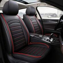 2024 Car Seat Covers Premium Waterproof Faux Leather Cushion Breathable Universal Accessories Fit SUV Truck Sedan Automotive Vehicle Auto Interior Protector Full Set Compatible With Most Vehicles