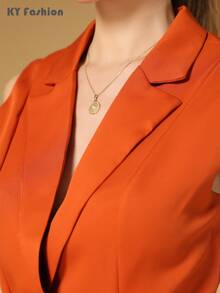 Women Blouses - Orange - View 7