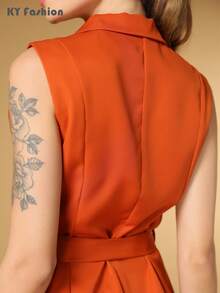 Women Blouses - Orange - View 6
