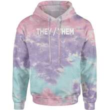They Them Gender Pronouns Diversity And Inclusion Adult Hoodie Sweatshirt - 查看 12