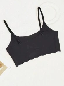 女士无钢圈无缝舒适吊带背心文胸 - 黑色 - 查看 5