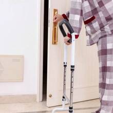 Barandillas de cama para la seguridad de adultos mayores, barandillas para sofá, barandillas para inodoro, barandilla de asistencia para la cama con asa ergonómica antideslizante y soporte de cama de acero al carbono resistente para ayudar la movilidad de adultos mayores y mujeres embarazadas - Blanco - Ver 7