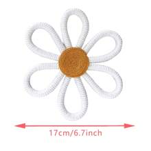 1/3 chiếc hoa cúc dệt thủ công theo phong cách Bohemian treo tường trang trí, trang trí phòng trẻ em, trang trí nhà cửa, trang trí phòng, trang trí tường - trắng - Xem 7