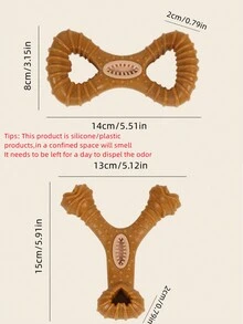 Durable Chew Toys For Dogs, Food Dispensing Bone Shaped Teeth Cleaning Interactive Pet Supplies - Multicolor - View 10