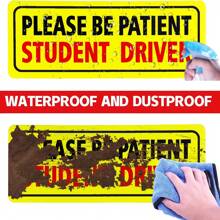 ZukMi 3 Miếng Dán Lái Xe Sinh Viên Cho Xe Hơi, Hãy Kiên Nhẫn Miếng Dán Lái Xe Sinh Viên, Miếng Dán Trình Điều Khiển Mới, Phản Quang Rookie Driver Cản Xe - Màu vàng - Xem 6