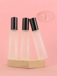 Square 20ml Black Frosted Refillable Perfume & Toner Spray Bottle, Transparent Glass Fine Mist Press Pump Portable Empty Container For Essence, Liquid Sampling - Available In A Pack Of 1/3/5/10