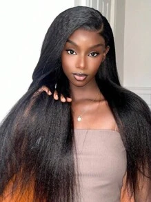 假发 Pre Everything 13x4 蕾丝前假发 预漂白 预剪 卷曲直发 人发假发 蕾丝前假发 超级安全黑色 真人耳对耳 预拔假发 UNice Hair - SNatural - 查看 7