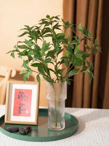 1pc Artificial Plant, Pieris Japonica D. Don,80cm Long, Plastic Artificial Plants,Green Artificial Plants,Simple And Modern Style, Can Be Bent Without Fading - Used For Diy Flower Wall, Scene Layout, Living Room And Bedroom Vase Flower Arrangement, Wedding, Party, Home Decoration, Desk Stuffing. - Multicolor - View 5