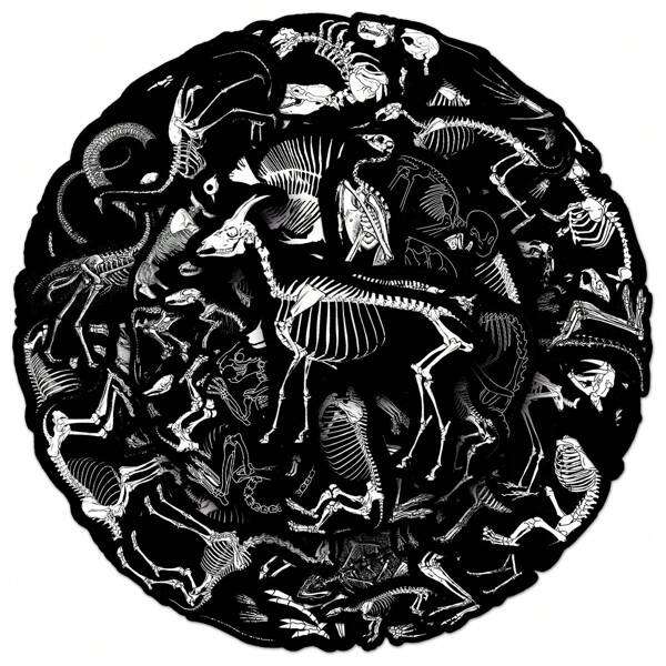 50 Stücke Tier Skelett Aufkleber, Vinyl Aufkleber für Laptop, Wasserflasche, Gitarre, Fahrrad, Motorrad, Stoßstange, Gepäck, Skateboard, Graffiti, niedliche Aufkleber, beste Geschenk für Kinder, Teenager, Männer und Frauen.