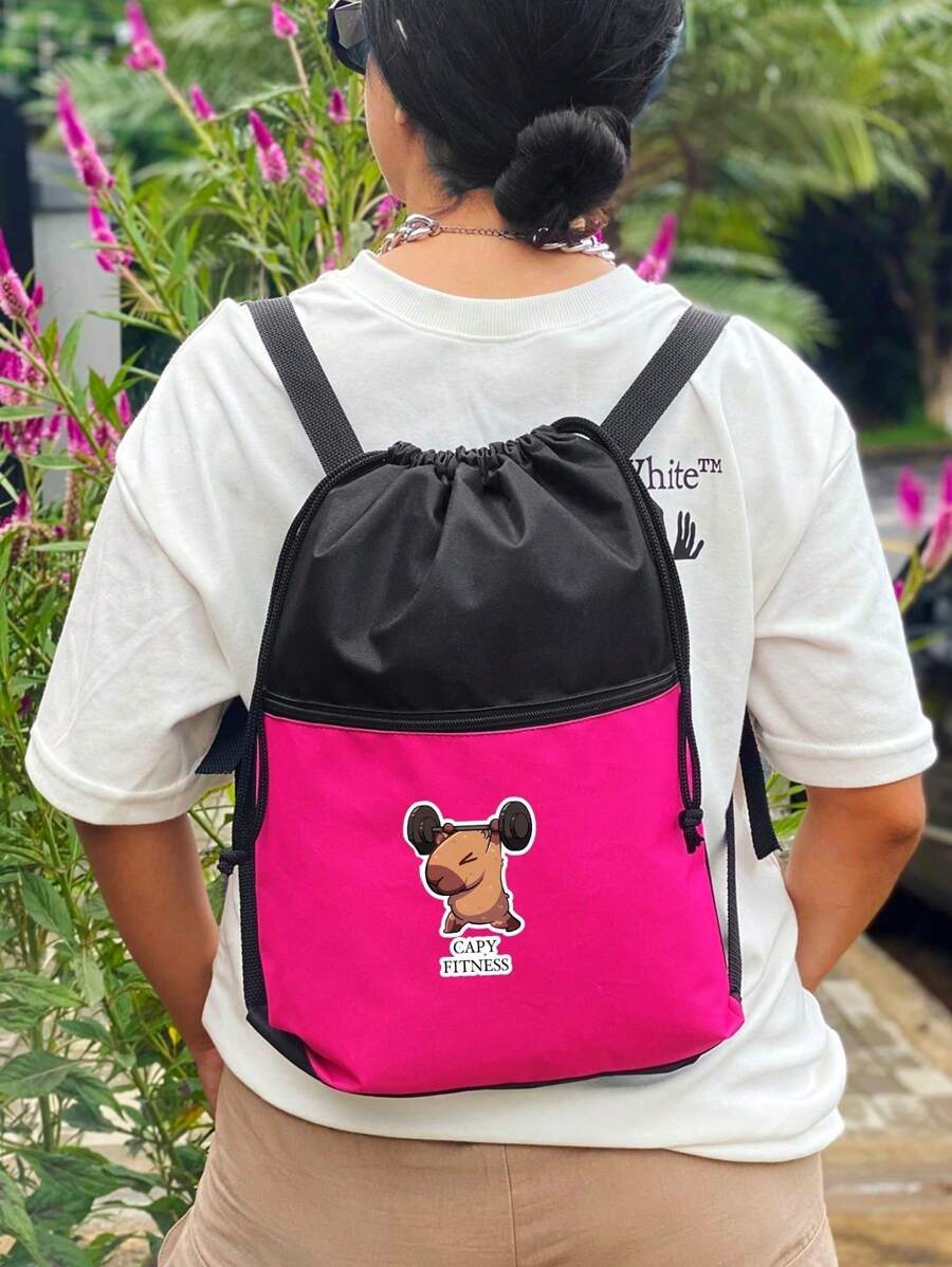 Men Tote Bags - 玫紅色 - 查看 1