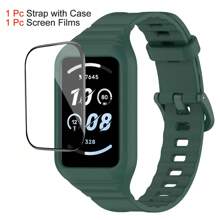 Replacement Silicone Strap Case Compatible With Honor Band 9 Watchband Sport Bracelet For Honor Band 9 Protection Cover Case For Men And Women As A Gift For Students Returning To School