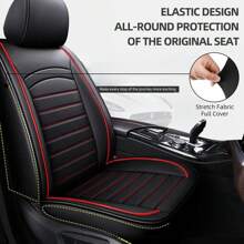 2024 Car Seat Covers Premium Waterproof Faux Leather Cushion Breathable Universal Accessories Fit SUV Truck Sedan Automotive Vehicle Auto Interior Protector Full Set Compatible With Most Vehicles