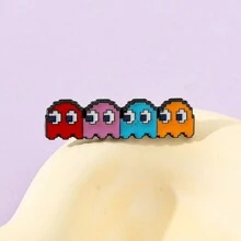 1 件个性化创意金属胸针可爱珐琅翻领徽章背包衬衫服装油滴别针珠宝配饰礼品礼服配饰衣服别针包饰学校办公室配饰衬衫夹克圣诞节万圣节衣服别针趣味教师礼物服装配饰包饰 - 1pc - 查看 8