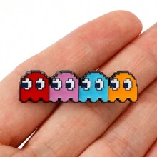 1 件个性化创意金属胸针可爱珐琅翻领徽章背包衬衫服装油滴别针珠宝配饰礼品礼服配饰衣服别针包饰学校办公室配饰衬衫夹克圣诞节万圣节衣服别针趣味教师礼物服装配饰包饰 - 1pc - 查看 4