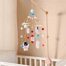 1pc Mobile Baby Crib Space-Themed Bed Bell With Astronauts, Minimalist Children's Room Decoration Hanging Sleep Bell - Multicolor - View 8