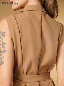 Women Blouses - Camel - View 6