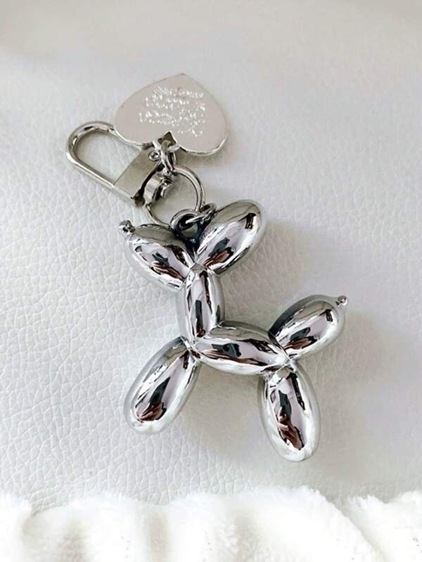 قلادة من معدن على شكل كلب بالونة، هدية للأم والعائلة والأصدقاء لمناسبات كعيد الميلاد والأعياد، إكسسوار للهاتف