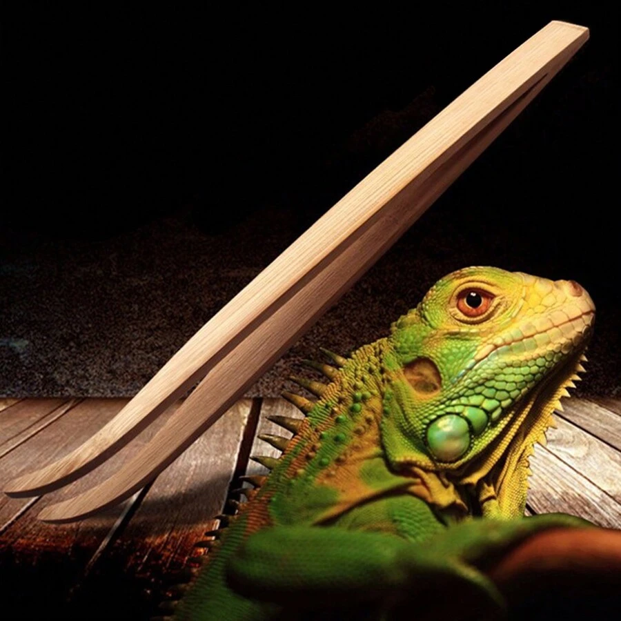 11 Inch Reptile Bamboo Tweezers Curved Long Tweezer Feeding Tongs - Multicolor - View 1