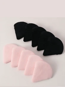 1 pieza Esponja de maquillaje con forma de lengua agrandada, aplicador de maquillaje triangular suave para polvo suelto, polvo compacto, rubor, adecuado para mezclar base de maquillaje, accesorios de cuidado de la belleza del rostro, portátil para viajes de verano