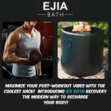 100cm Round Ice Bath Cold Plunge Tub | Inflatable Ice Bath Tub For Athletes | Water Chiller Compatible| Long-Lasting Insulation | 125 Gallon Cold Bath Tub For Cold Water Therapy With Lid | Outdoor & Indoor - màu đen - Xem 8