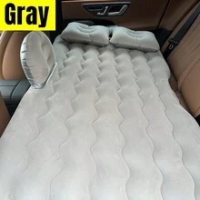 1套汽車充氣床墊汽車用品充氣墊子SUV後座汽車床後座空氣墊蓋折疊床 - 灰色 - 查看 12