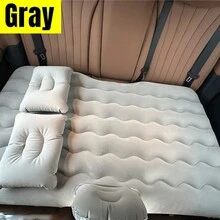 1套汽車充氣床墊汽車用品充氣墊子SUV後座汽車床後座空氣墊蓋折疊床 - 灰色 - 查看 3