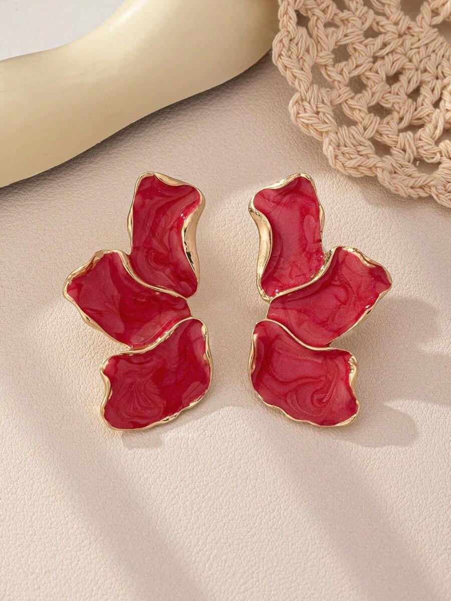 Pendientes elegantes con flores para mujeres - regalo de San Valentín