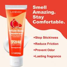 LANEMAY 石榴控味乳液 - 保持乾爽、無臭和超級清新 - 為女性提供持久的防臭保護 - 白色 - 查看 6