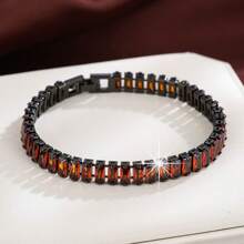 1 件简约时尚方晶锆石镶嵌方形镀金网球手链 - 手鍊 - 查看 9