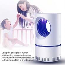 ámpara Mata Mosquitos Electrico, Potent Mosquito Killer Eliminador, Lampara Mata Mosquitos Efectiva Evitar Picaduras de Mosquitos, Atrapa Moscas Bug Zapper para Interior y Exterior Jardín - Blanco - Ver 3