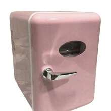 Mini refrigerador o nevera frigobar 4 litros - Rosa - Ver 2