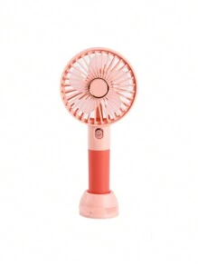 AOYI 1pc 1200mAh Rechargeable Handheld Mini Fan With 3 Speed Adjustments, Portable & USB Charging, Includes Charging Cable And Phone Holder Base - Multicolor - View 17