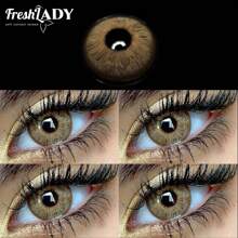FRESH LADY Freshlady Natural Color Contact Eyewear, Leopard Print Brown Pupilentes, 1 Year Disposable - Brown - View 2