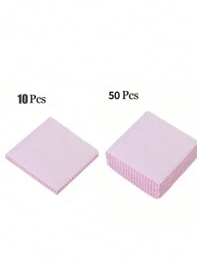10pcs/50pcs/Set Of Sterling Silver Color Cleaning Cloth Polishing Cloth Soft Clean Wipe Wiping Cloth Of Silver Gold Jewelry Tools - Pink - View 2
