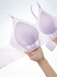 Ltra Thin Quick Drying Ice Silk Lightweight Seamless Unoerwear Wom Wireless Puench Up Bras