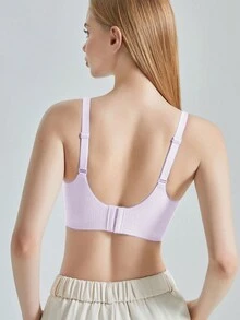 Ltra Thin Quick Drying Ice Silk Lightweight Seamless Unoerwear Wom Wireless Puench Up Bras