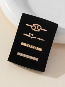 4pcs 12 Zodiac Constellation Charms For Apple Watch Band, Shiny Rhinestone Metal Strap Decorative Loops Accessory Set, Gold & Silver - one-size - View 15