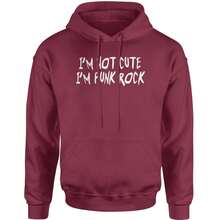 I'm Not Cute, I'm Punk Rock Adult Hoodie Sweatshirt - 查看 6
