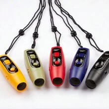 1pc USB Rechargeable Electronic Whistle With 3 Adjustable Volumes And 3 Types Of Sound For Travel And Outdoor Sports - Yellow - View 3