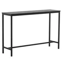 Industrial Style Porch Table Single Layer Black Oak Triamine Board [105 * 30 * 71cm] - 黑色 - 查看 5