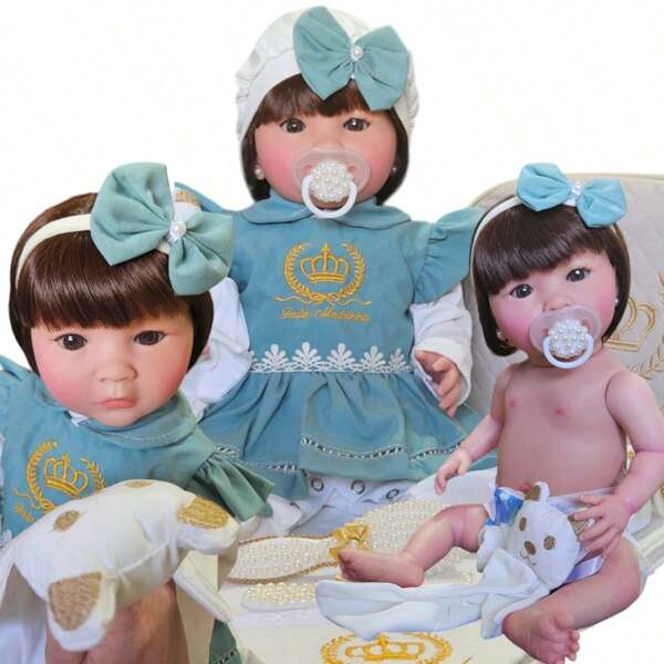 Bebe Reborn Menina Lançamento Silicone Luna  Pode Dar Banho