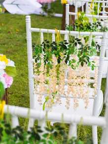 12 Pack 3.6 Feet Wisteria Hanging Flowers Bulk Artificial Wisteria Vine Ratta Hanging Garland Silk Flowers String Party Wedding Home Decor