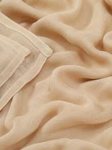 2pcs/1pc Wide-Brim Chiffon Scarf For Women, Fashionable Breathable Long Scarf, Muslim Hijab Headscarf, Suitable For Daily Comfortable And Versatile Wear